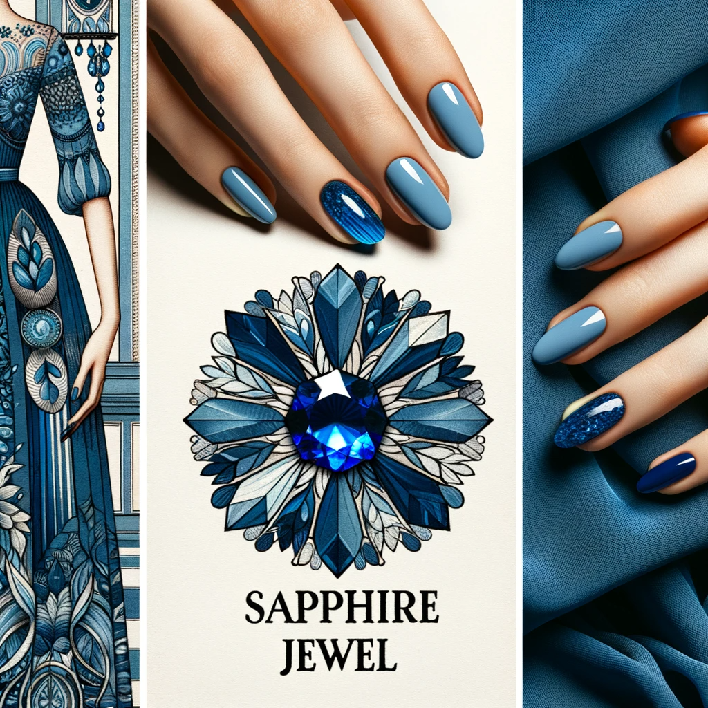 Nail Colors for Blue Dress: Sapphire Jewel